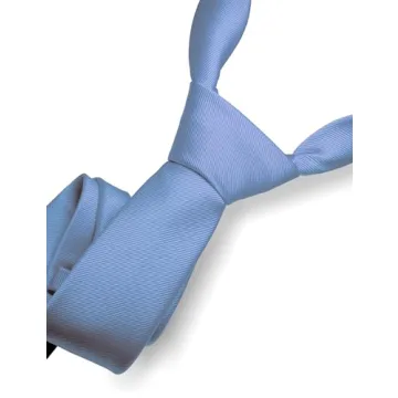 Baby Blue Silk Tie for Men - RBOCOTT