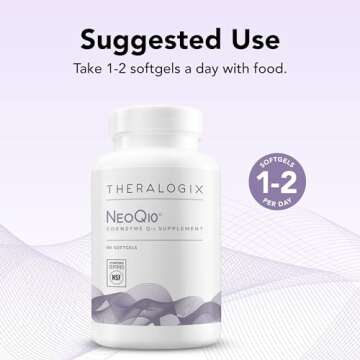 Theralogix NeoQ10 Coenzyme Q10 Supplement - Heart Health & Fertility Support - CoQ10 Fertility Supplement for Men & Women* - NSF Certified - 90 Softgels (90-Day Supply)