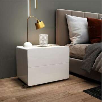 Crystal Lamp, FLoodoor Silver Lampshade K9 Crystal Table Lamp, Modern Style Decorative Bedside Table Lamp, Suitable for Bedroom, Bedside, Living Room, Bookcase (with Plug)