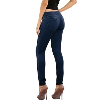 Hybrid & Company Women's Butt Lift Stretch Ripped Jeans