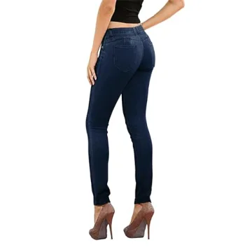 Hybrid & Company Women's Butt Lift Stretch Ripped Jeans