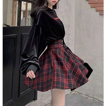 Gothic Mini Plaid Skirt - Stylish & Comfortable