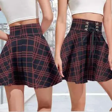 Gothic Mini Plaid Skirt - Stylish & Comfortable