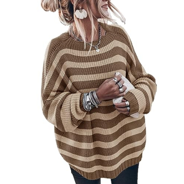 Women’s Trendy Sweaters to Wear with Leggings Causal Mock Neck Batwing Sleeve Fall Cute Oversized ...