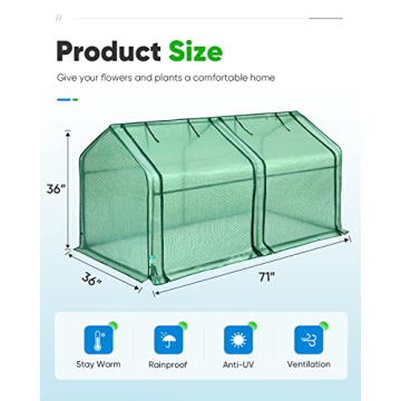 Quictent Portable Mini Greenhouse 71" x 36" for Indoor Outdoor