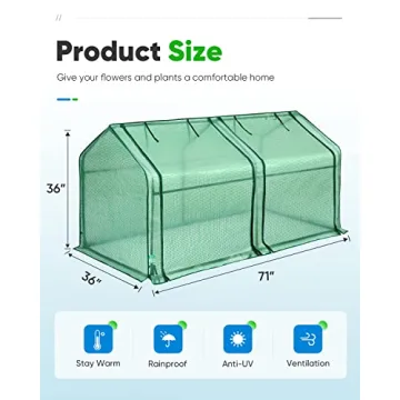 Quictent Portable Mini Greenhouse 71" x 36" for Indoor Outdoor
