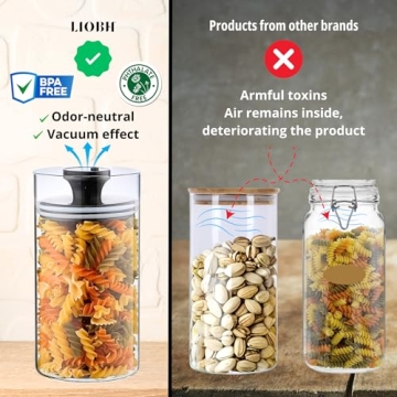 Airtight Glass Storage Jars Set for Kitchen Freshness