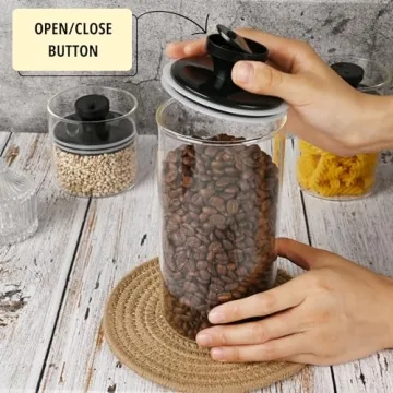 Airtight Glass Storage Jars Set for Kitchen Freshness