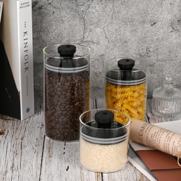 Airtight Glass Storage Jars Set for Kitchen Freshness