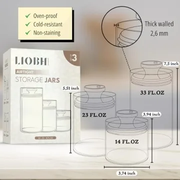 Airtight Glass Storage Jars Set for Kitchen Freshness