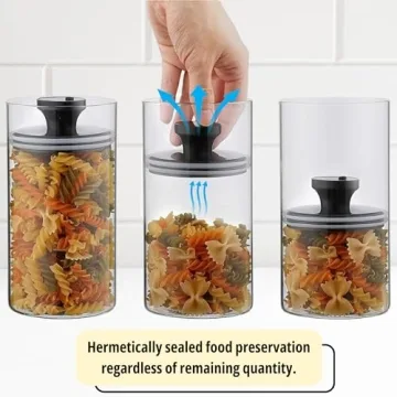 Airtight Glass Storage Jars Set for Kitchen Freshness