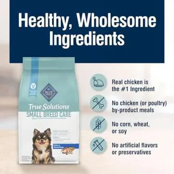 Blue Buffalo True Solutions Small Breed Care Natural Dry Dog Food for Adult Small Breed Dogs, Chicken, 4-lb. Bag