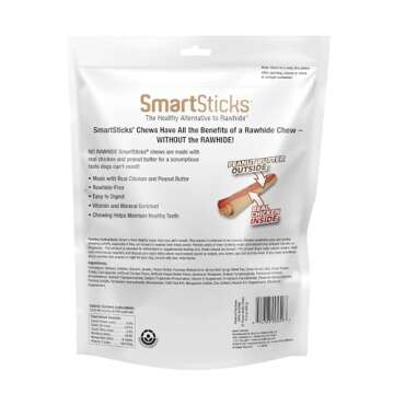 SmartBones SmartSticks, Treat Your Dog to a Rawhide-Free Chew Made With Real Meat and Vegetables, 25 Count (Pack of 1)