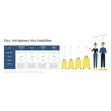 ROLLINK Flex 360 Large Checked Fully Collapsible Suitcase - Hardshell, Silent Smooth Double Spinner Wheels, Scratch, Water & Impact Resistant, TSA Approved Lock, (Atlantic Blue, Checked-Large 29-Inch)