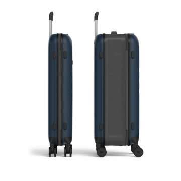 ROLLINK Flex 360 Large Checked Fully Collapsible Suitcase - Hardshell, Silent Smooth Double Spinner Wheels, Scratch, Water & Impact Resistant, TSA Approved Lock, (Atlantic Blue, Checked-Large 29-Inch)