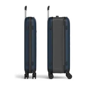 ROLLINK Flex 360 Large Checked Fully Collapsible Suitcase - Hardshell, Silent Smooth Double Spinner Wheels, Scratch, Water & Impact Resistant, TSA Approved Lock, (Atlantic Blue, Checked-Large 29-Inch)