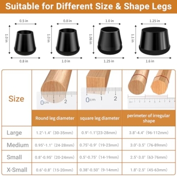 Meldel Silicone Chair Leg Protectors - Stylish & Durable