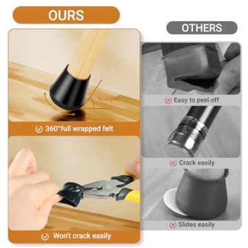 Meldel Silicone Chair Leg Protectors - Stylish & Durable