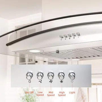 FIREGAS 30" Range Hood with 700 CFM & 4 Lights