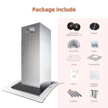 FIREGAS 30" Range Hood with 700 CFM & 4 Lights