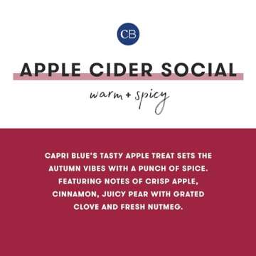 Capri Blue Glimmer Mini Tin - Apple Scented Candle with Mini Candle Holder - Soy Wax Blend - Capri Blue Apple Cider Social Red and Gold (3 oz)