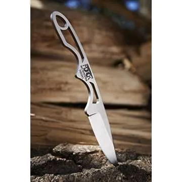 MT Knives Genesis EDC Survival Neck Knife with Kydex Sheath - Ultralight 2.5oz Stainless Steel Drop Point Blade. Made in America.