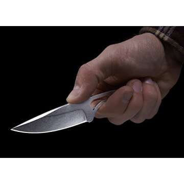 MT Knives Genesis EDC Survival Neck Knife with Kydex Sheath - Ultralight 2.5oz Stainless Steel Drop Point Blade. Made in America.