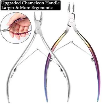 Cuticle Trimmer Cuticle Cutter Nippers Clippers - Ejiubas Cuticle Remover Tool Professional Stainless Steel Cuticle Scissors Manicure Pedicure Tool for Fingernails Not Include Cuticle Pusher Christmas