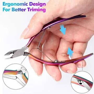 Cuticle Trimmer Cuticle Cutter Nippers Clippers - Ejiubas Cuticle Remover Tool Professional Stainless Steel Cuticle Scissors Manicure Pedicure Tool for Fingernails Not Include Cuticle Pusher Christmas