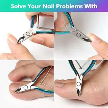 Cuticle Trimmer Cuticle Cutter Nippers Clippers - Ejiubas Cuticle Remover Tool Professional Stainless Steel Cuticle Scissors Manicure Pedicure Tool for Fingernails Not Include Cuticle Pusher Christmas