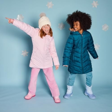 Lands' End Waterproof Kids Snow Boots - Insulated Warm Fleece Lined Winter Boots for Toddlers, Girls...