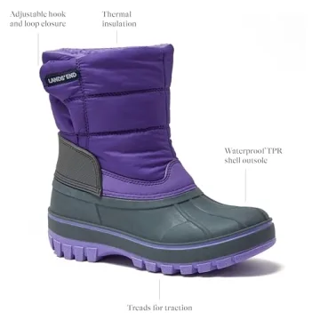 Lands' End Kids Waterproof Snow Boots - Stylish Warmth