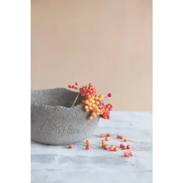 9" Creative Co-Op Textured Sandstone Decor Bowl