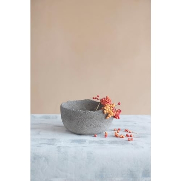 9" Creative Co-Op Textured Sandstone Decor Bowl