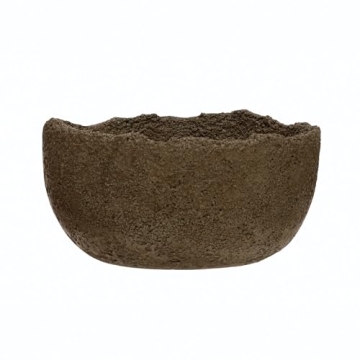 9" Creative Co-Op Textured Sandstone Decor Bowl