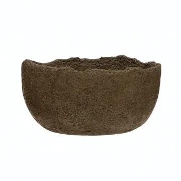 9" Creative Co-Op Textured Sandstone Decor Bowl
