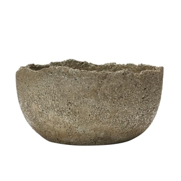 9" Creative Co-Op Textured Sandstone Decor Bowl
