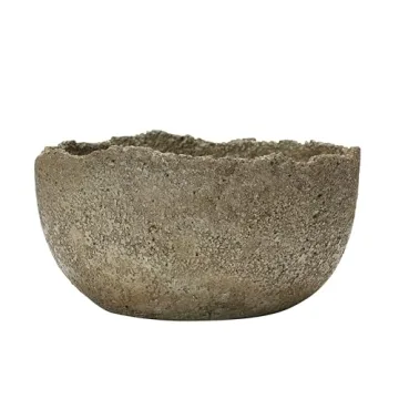 9" Creative Co-Op Textured Sandstone Decor Bowl
