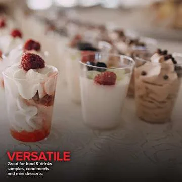 Stock Your Home 2 oz Shot Glasses - 100 Mini Plastic Shot Glasses (2oz) Clear Disposable Cups for Jello Shots, Wine Tasting, Liquor, Whiskey, Pudding, Sample Cup for Halloween and Elegant Parties