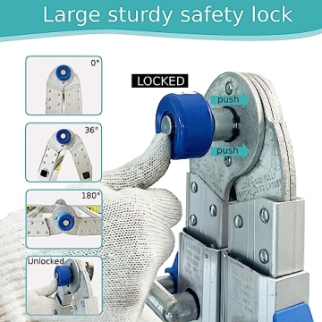 TOPRUNG 17Ft Aluminum A-Frame Ladder 300 lbs Capacity