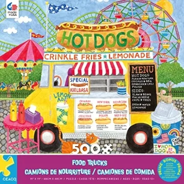 Ceaco Food Trucks Hot Dog Truck II 500 Piece Puzzle