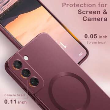 Magnetic Galaxy S22 Case with Camera Protection Stylish Design