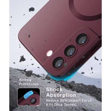 Magnetic Galaxy S22 Case with Camera Protection Stylish Design