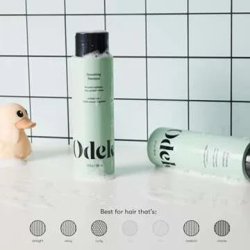 Odele Smoothing Sulfate-Free Shampoo & Conditioner Set for Moisture, Frizz Control, Shine, and Straight to Curly Hair Types, 13 Fl Oz Each (2-Pack)