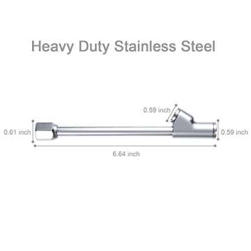 AstroAI Air Chuck, 2-in-1 1/4" FNPT RV Heavy Duty Dual Head Stainless Steel Tire Chuck for Inflator Gauge Compressor Accessories, Silver (1 Pack)