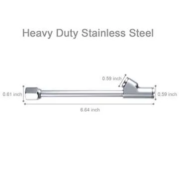 AstroAI Air Chuck, 2-in-1 1/4" FNPT RV Heavy Duty Dual Head Stainless Steel Tire Chuck for Inflator Gauge Compressor Accessories, Silver (1 Pack)