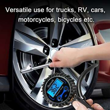 AstroAI Air Chuck, 2-in-1 1/4" FNPT RV Heavy Duty Dual Head Stainless Steel Tire Chuck for Inflator Gauge Compressor Accessories, Silver (1 Pack)