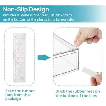 Vtopmart 12.1''W Clear Stackable Storage Drawers,3 Pack Acrylic Plastic Organizers Bins for Makeup Palettes, Cosmetics, and Beauty Supplies,Ideal for Vanity, Bathroom,Cabinet,Desk Organization