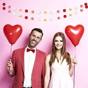 Valentine's Day Felt Ball Garland - Festive & Cheerful Decor