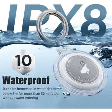 4 Pack Airtag Holder,Airtag Case Waterproof for Apple Airtags 4 Pack with Airtag Keychain,Compatible with Apple Air Tag,Dust and Scratch Proof Air tag Holder for Dog,Cat, Bags, Keys, Luggage- 4 Color